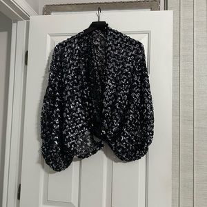 Pewter /Black Sparkle Bolero for a Special Occasion